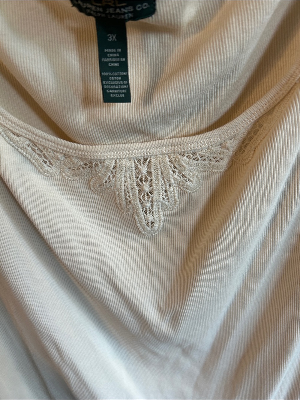 Lauren Jeans Co women’s cream tank - Picture 3 of 7